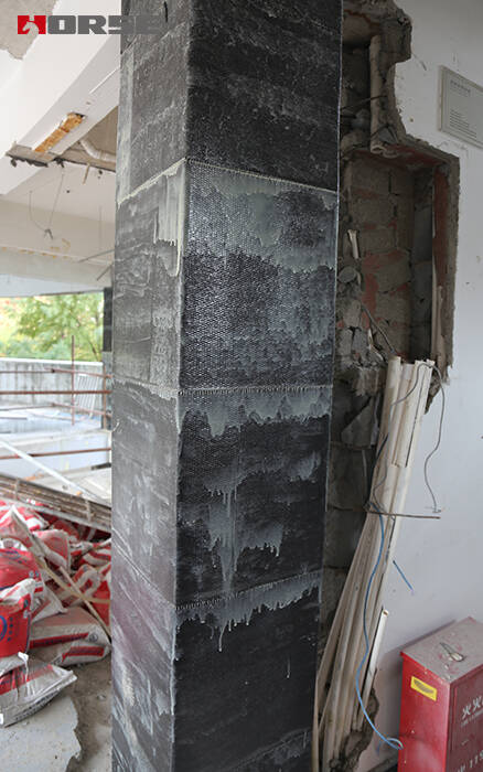 concrete columns confined with carbon fiber fabric