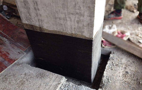 concrete column strengthening with composite system