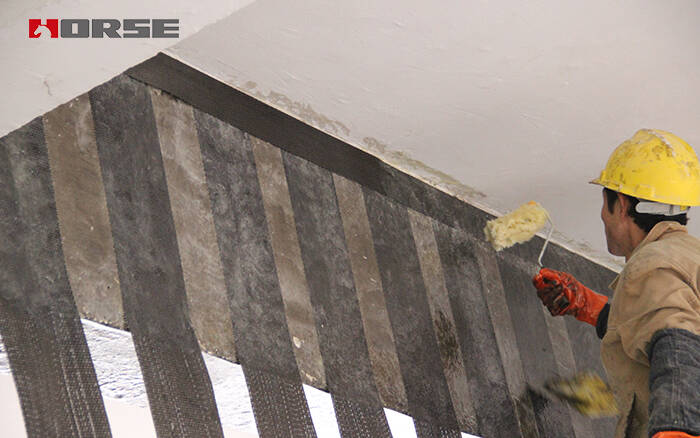 concrete beam strengthening with carbon fiber