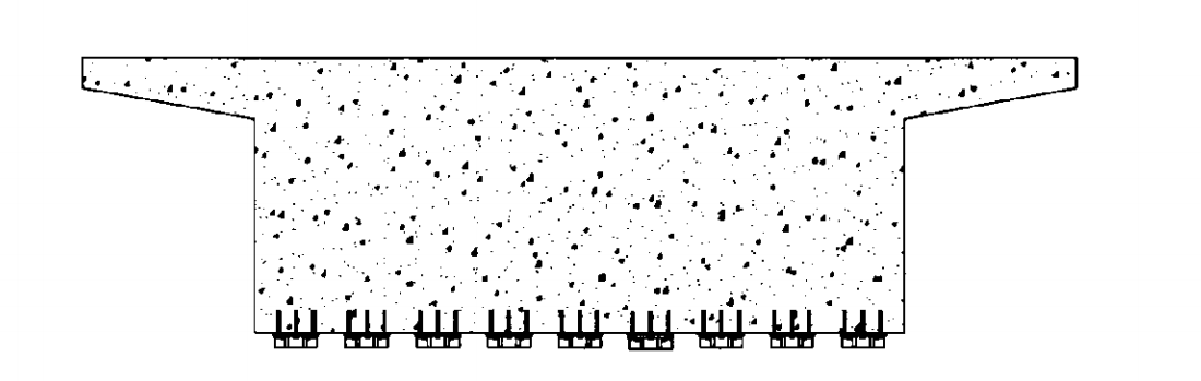 Box girder cross-bridge design--prestressed carbon plate