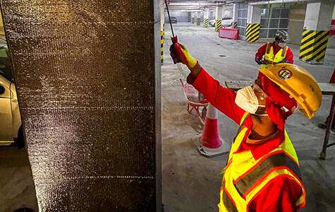 Unidirectional Carbon Fiber Fabrics Apply on Column Unidirectional Carbon Fiber Fabrics Apply on Column